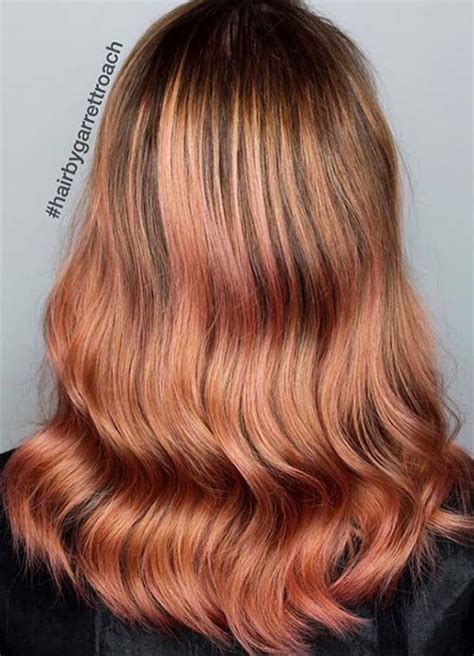 The color has a tiny bit of ombre to the natural roots but otherwise its rose gold everything. 65 Rose Gold Hair Color Ideas for 2017 - Rose Gold Hair ...