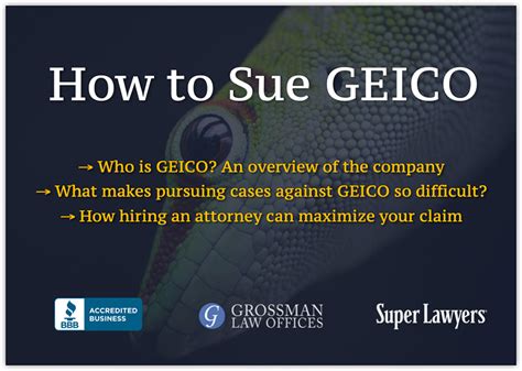 There are over 13,000 geico auto insurance reviews on the insurer's own website. How to Sue GEICO? Talk to a Lawyer Who's Done it Before