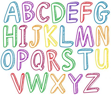 An alphabet arc is simple! Alphabet En Anglais Arc-en-ciel A à Z | Vecteur Gratuite