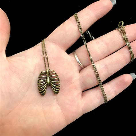 It protects a person's internal organs from damage. Three Dimensional Rib Cage Necklace - Select Your Finish ...