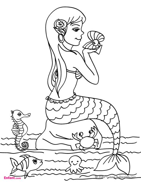 Coloriages difficiles pour les filles de 10 à 12 ans with regard to coloriage a imprimer gratuit pour fille ado; Coloriages pour fille: La sirène