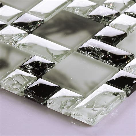 Do not install this side into the setting material. Wholesale Mosaic Tile Crystal Glass Backsplash Kitchen ...