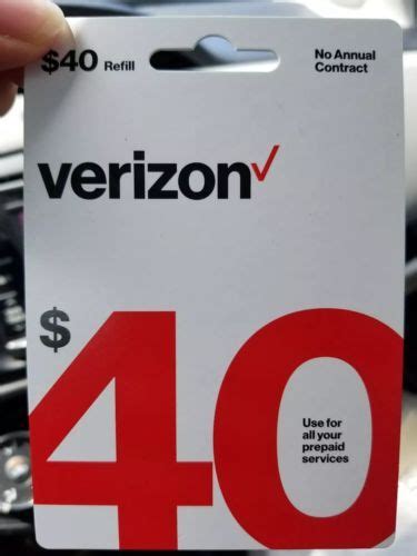 Just choose the amount you need and submit your email address. Phone and Data Cards 43308: $40 Verizon Wireless Prepaid Refill Card New (Fast Email Delivery ...