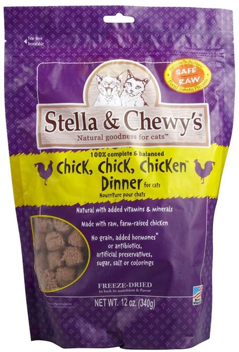 Formulated to meet the nutritional levels established by the aafco cat food nutrient profiles for all life stages. Stella Chewys Stella and Chewys Freeze Dried Chicken Cat ...