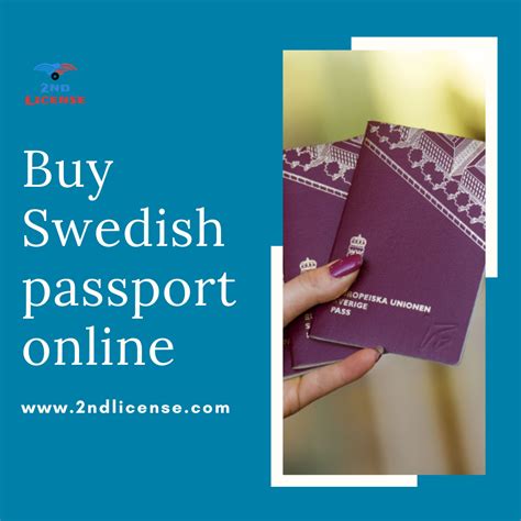 Buy Swedish Passport Online from 2nd License | Passport online, Passport information, Passport