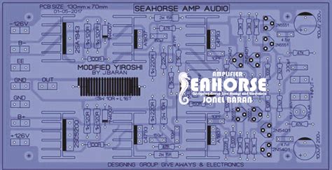 This circuit can also be used in many applications like portable music players, intercoms, radio amplifiers, tv sound systems, ultrasonic drivers etc. SEAHORSE YIROSHI MO (With images) | Audio amplifier, Diy amplifier, Electronics projects