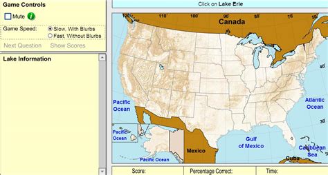 Fun free online learning activities and games for kids. Interactive map of United States Lakes of United States. Game. Sheppard Software - Mapas ...