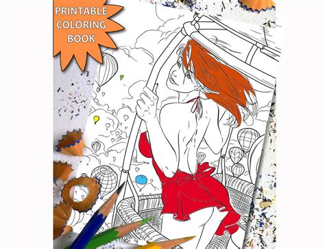 See more ideas about coloring books, books, adult coloring books. Sexy Girl Adult Coloring Book Pin-Up Girl Adult Coloring
