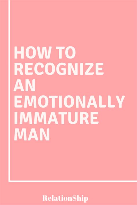 Most of these immaturity quotes hold profound meaning. HOW TO RECOGNIZE AN EMOTIONALLY IMMATURE MAN - Zodiac Signs World #relationship # ...