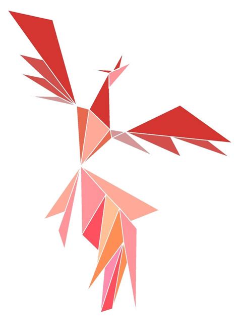 Geometric Phoenix | Geometric art animal, Geometric drawing, Geometric art