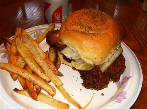 I cut across each strip in 3 inch intervals and got 6 chunks out of the 2 strips. Breaded Pork Tenderloin Sandwiches | Breaded pork ...