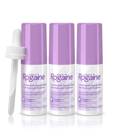 Stress can cause the hair to stop growing and. Women's ROGAINE 2% Minoxidil Solution Hair Loss Three ...