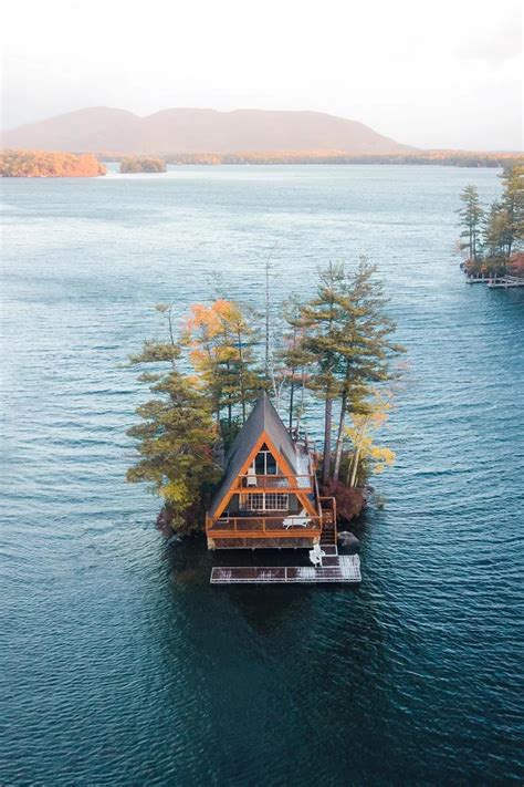 What is the area of nh? This Cabin in New Hampshire Is on Its Own Island, and It's ...