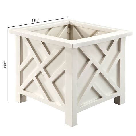 I like my neighbor, but i don't want to see him every day when i step ideas. Chippendale Planter Box, White - Plant Holder for Garden ...