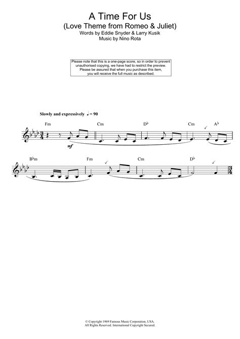 Romeo chords by petula clark with guitar chords and tabs. Sheet Music Digital Files To Print - Licensed Nino Rota ...