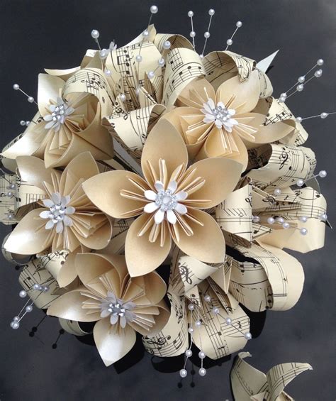 Check spelling or type a new query. Vintage music paper wedding bouquet and groom's by ...