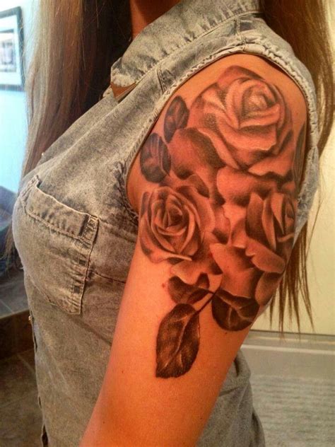 Snake tattoo + cactus + flowers tattoos. Pin by Jessica Phillips on tattoos | Rose shoulder tattoo ...