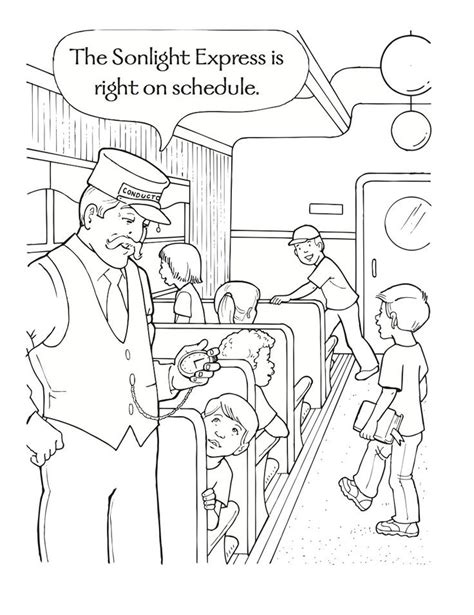 (part 2) polar express beginning sound clip cards, polar express picture and word matching, letter b find, abc dot the letter path, size sorting presents, writing pages for bell, polar express, santa, letter color and trace for letters p, g, s, polar express pocket chart words, tracing lowercase. Polar Express Coloring Sheets | Polar express, Train ...