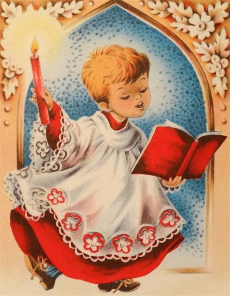 I used designers gouache paints on 140lb paper. 50s -Vintage Christmas Card | Vintage christmas cards, Vintage christmas, Christmas cards