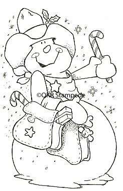 Have a rodeo full of fun coloring in this big picture of a western cowboy boot with a star patch on the side. 14106 Cowboy Unmounted | Cowboy christmas cards, Christmas ...