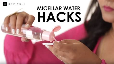 The newest trending beauty tip is micellar water. DIY Micellar Water Hacks | 5 Surprising Beauty Hacks Using Micellar Water | Be Beautiful - YouTube