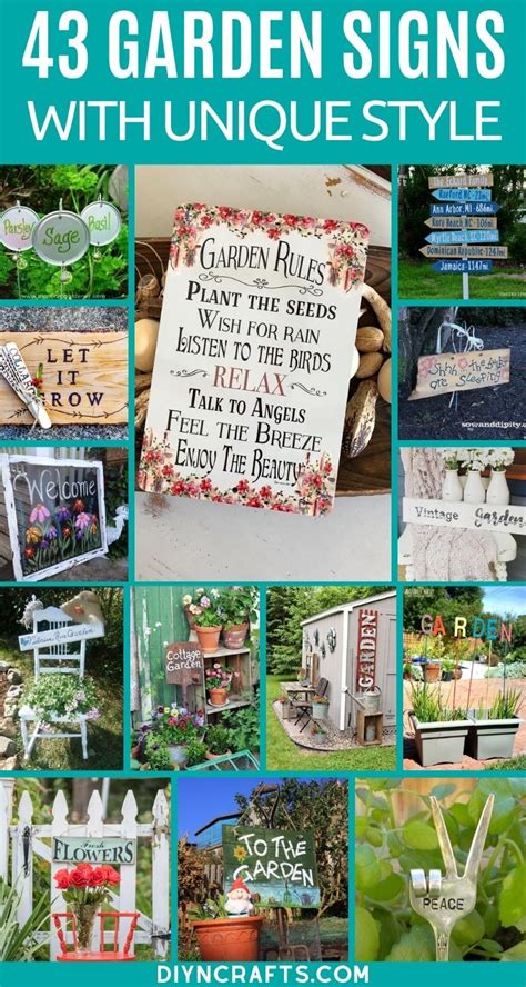 Sounds like a perfect space saving solution, right? 43 DIY Garden Signs to Beautify and Decorate Your Garden ...