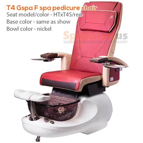 After attaching the chair to the pedicure tub, simply flip back the bottom cover to install the seat covers. T4 Gspa F spa pedicure chair @ SpaSalon.us