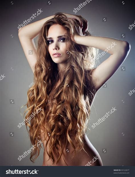 And two, it's the perfect way to show off both your face and your hair at. Beautiful Sexy Woman Long Curly Hair Stock Photo 93122677 ...