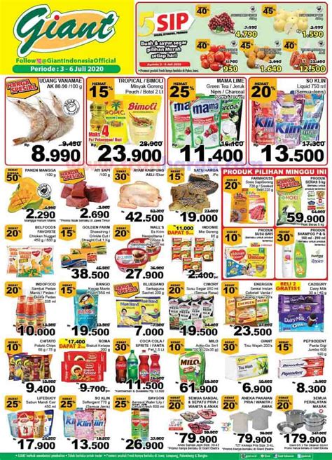 Giant swalayan mengeluarkan promo akhir pekan dengan harga yang spesial khusus akhir pekan. Promo Giant Weekend Periode 3 - 6 Juli 2020 - scanharga ...