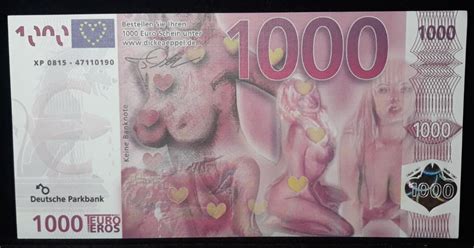 Where to invest 1000 euros. CEDULA ALEMANHA - 1000 EURO EROS - FE - `FANTASIA`