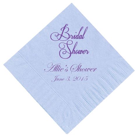 Find baby shower personalized napkins at the lowest prices guaranteed. Bridal Shower Script Personalized Napkins