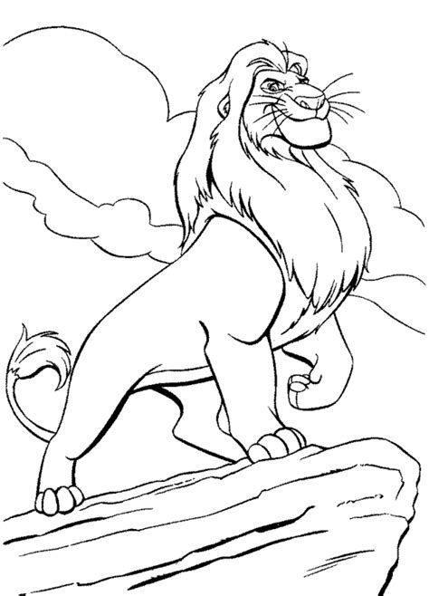 Color the lion king mufasa with his son simba. The Lion King Drawing - Coloring Home