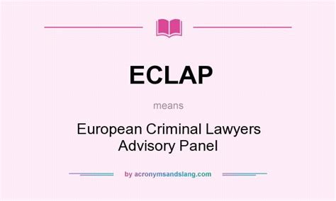 English meaning will be translated into bengali's meaning. ECLAP - European Criminal Lawyers Advisory Panel in ...
