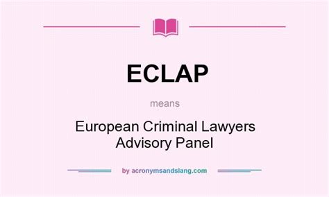 English meaning will be translated into bengali's meaning. ECLAP - European Criminal Lawyers Advisory Panel in ...