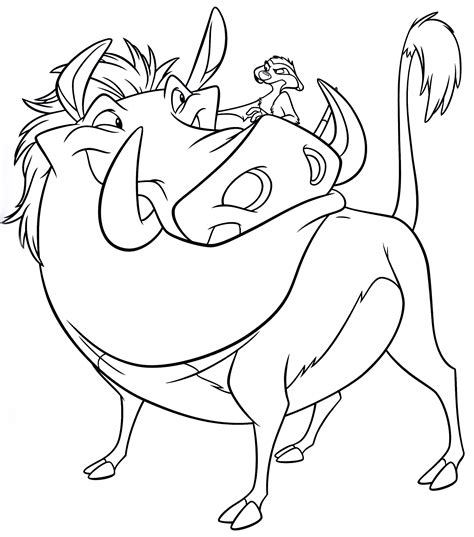 Timon and pumbaa lion king coloring pages. Walt Disney Coloring Pages - Pumbaa & Timon - Walt Disney ...