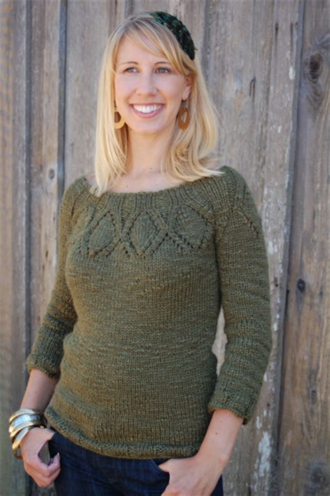 Free intermediate knit women's sweater pattern. Knitting Patterns Galore - Cadence