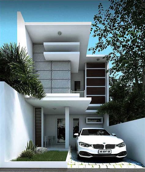 Desain rumah ini memberikan kesan modern dan megah bagi siapapun yang melihatnya. Desain Rumah Minimalis Modern Ukuran 5x12