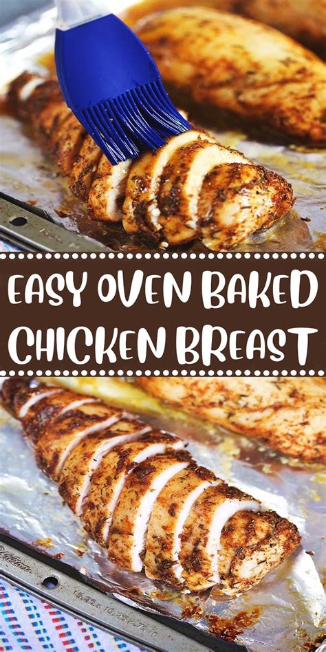 This juicy baked chicken breast recipe at 450 degrees is fast, easy, and will be the most delicious chicken you've ever had. EASY OVEN BAKED CHICKEN BREAST - Kwici