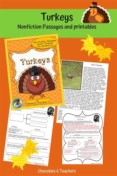 Thanksgiving day, annual national holiday in the united states and canada celebrating the harvest and other blessings of the past year. Turkeys: non-fiction passages and printables (With images ...