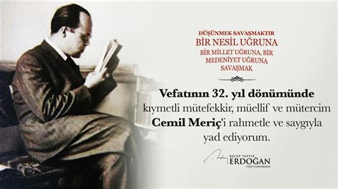Kısaca cemil meriç sözleri, hayatı, biyografisi, hüseyin cemil meriç kimdir, kaç yaşında, nereli bu sayfada türk yazar, şair ve düşünür cemil meriç ait 127 adet sözleri / alıntıları ve hayatı yer. Erdoğan'dan Cemil Meriç paylaşımı