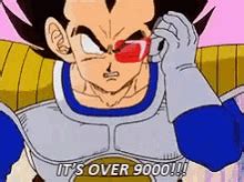 This was changed in the dub to match vegeta's lip movement during this bit of dialogue. Vegeta Over 9000 GIFs | Tenor