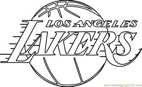 All rights belong to their respective owners. La Lakers Logo Page Coloring Pages