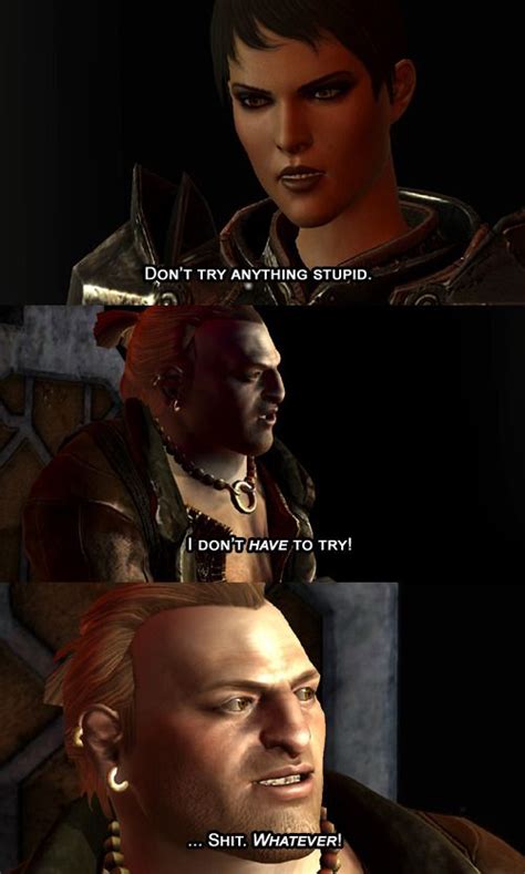 The world fears the inevitable plummet into the abyss. Dragon Age 2/Archer in 2020 | Dragon age 2, Dragon age, Funny quotes