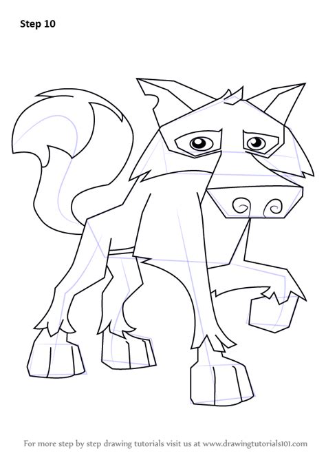Another free cartoons for beginners step by step drawing video tutorial. Learn How to Draw Wolf from Animal Jam (Animal Jam) Step by Step : Drawing Tutorials