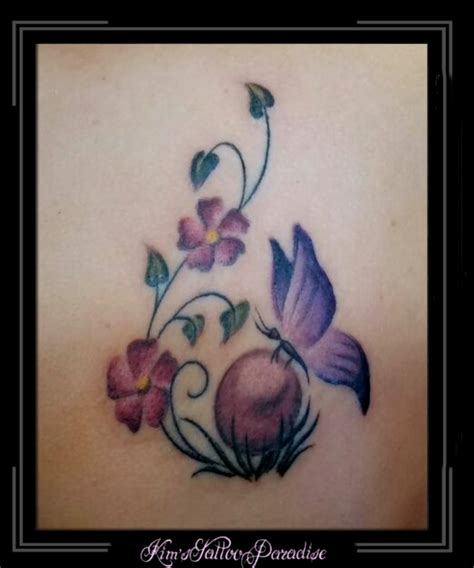 Zou je wat extra informatie willen lezen over bloemen tattoos ? vlinder bloemen steen butterfly flowers color kleur | Kim ...