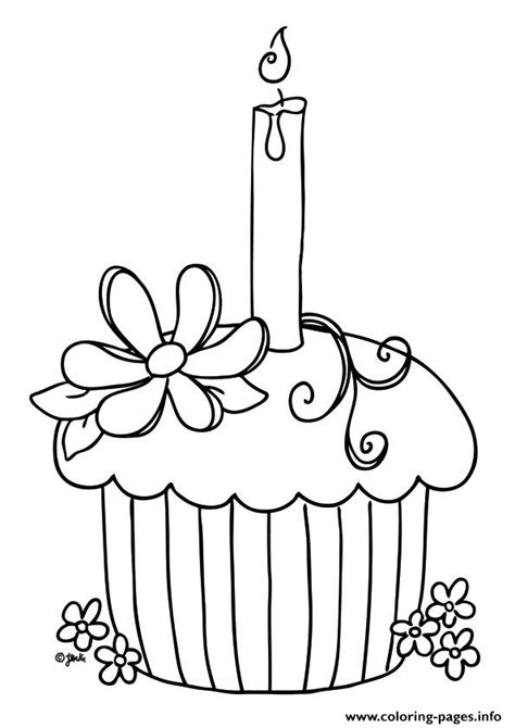 Free printable cupcake coloring page (pdf format) to download and print. Birthday Cupcake Coloring Pages Printable