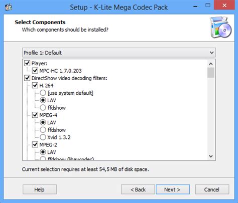 An update pack is available. K-Lite Codec Pack 15.9.5 + Standart + Mega + Full / Tweak ...