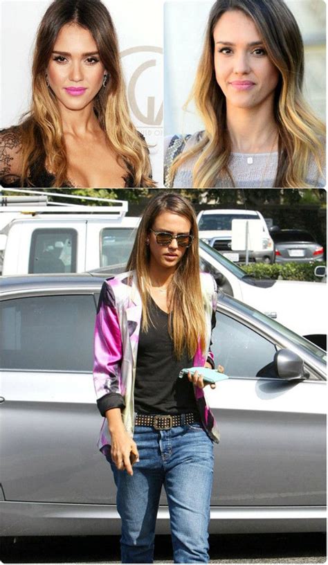 Jessica alba in vanidades magazine, mexico july 2021. Jessica Alba braune sonnig blonde Haare Dip dye ...