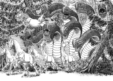 We only allow posts that are related to weeb culture, with the exception of original art (which has to be anime related). Hydra from Kentaro Miura's comic series, Berserk ...