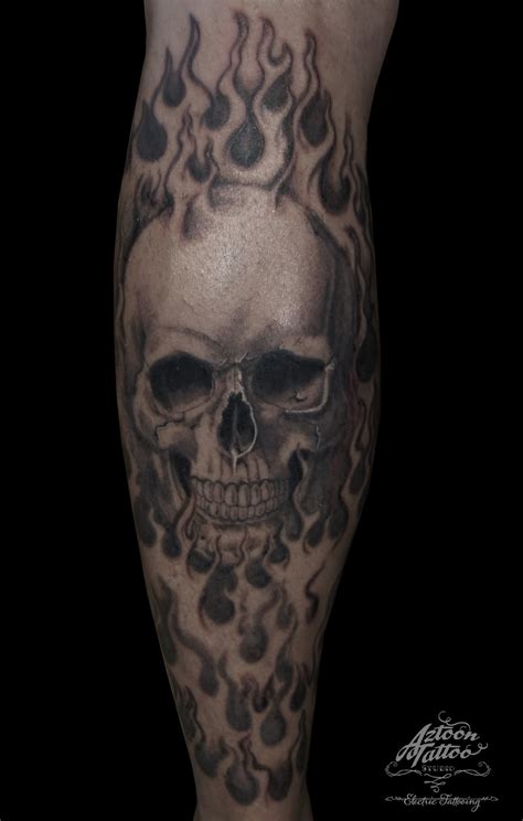 Flame+sleeve+tattoo+designs | colored flames tattoos on sleeve. AZTOON TATTOO STUDIO: Skull on flames tattoo in progress ....